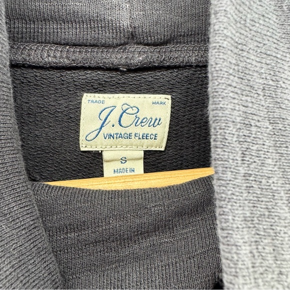 J CREW Vintage Fleece Gray Cowl Neck Sweatshirt Women’s 100 Cotton soft Normcore - Picture 3 of 4